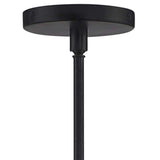Crystorama Carlyn 10" Wide Black Steel Drum Mini Pendant