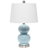 Lalia Home Light Blue Ceramic Dual Orb Table Lamp