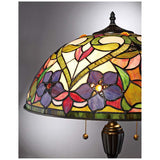 Quoizel Violets Vintage Bronze Tiffany-Style Floor Lamp