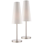 Snippet Brushed Nickel Accent Table Lamp Set of 2