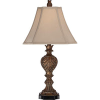 Regio Carved Brown Table Lamp Set of 2