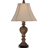 Regio Carved Brown Table Lamp Set of 2