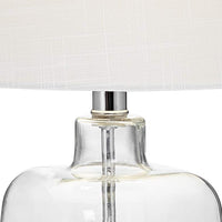 Square Glass Fillable Table Lamp Set of 2