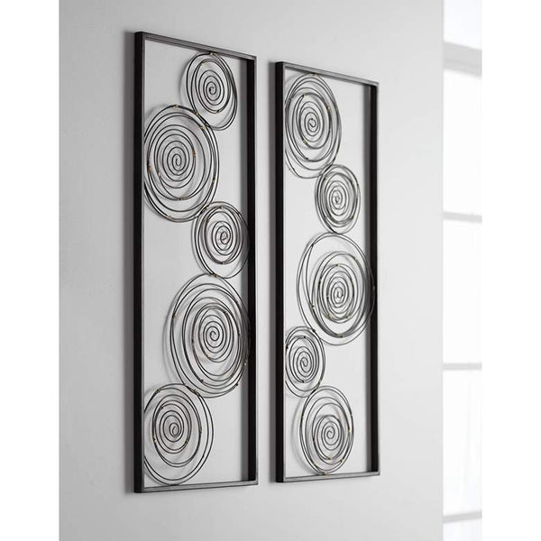 Metallic Swirl 13 3/4" x 35 1/2" Wall Art Set of 2