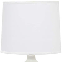 Simple Designs 18 1/2"H White Ceramic and Dark Wood Accent Table Lamp