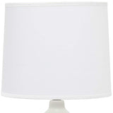 Simple Designs 18 1/2"H White Ceramic and Dark Wood Accent Table Lamp