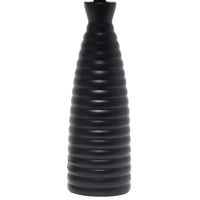 Simple Designs Alsace Black Bottle Ceramic Table Lamp with Black Shade