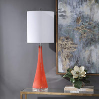 Ariel Coral Glass and Crystal Buffet Lamp