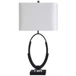 Totem 11 3/4" High Gloss Gray Ceramic Portable Accent Table Lamp