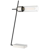 Lite Source Tomlin Chrome and Clear Glass Table Lamp
