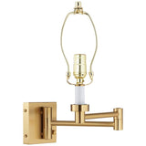 Alta Square Antique Brass Swing Arm Wall Lamp