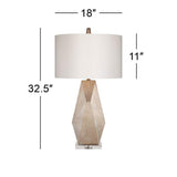 Euro Champagne Gold Geometric Table Lamp