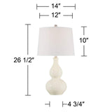 Fergie Cream Ceramic Table Lamp