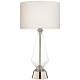 Bellini Brushed Nickel Clear Glass Prism Table Lamp