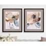 Watercolor Poppy 2-Piece 27" High Framed Wall Art Set