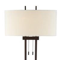 Roscoe Bronze Twin Pole Modern Pull Chain Floor Lamp