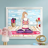 Yogaficionado 25"W Illustrated Feminine Framed Wall Art