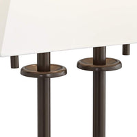 Charlton Bronze Workstation Desk Lamp with Outlets and USB