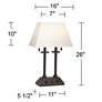 Charlton Bronze Workstation Desk Lamp with Outlets and USB