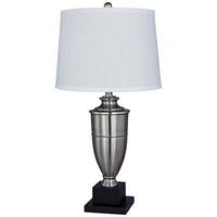 Millport Brushed Steel Metal Urn Table Lamp