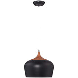 Possini Euro Felton 12" Wide and Faux Wood Modern Mini Pendant