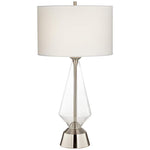 Bellini Brushed Nickel Clear Glass Prism Table Lamp