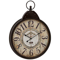 Gulliver Black Metal 28" High Round Wall Clock