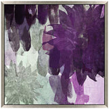 Purple Party You're Invited I 27" Square Floral Wall Art