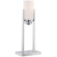 Lite Source Caesarea 2-Post Chrome Fluorescent Table Lamp