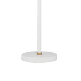 2 Globe Glass Table Lamp with Sleek Tubular Support, White