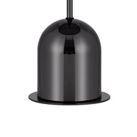 20 Inch Metal Accent Table Lamp Dome Shade, Black
