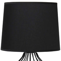 Simple Designs 19 3/4"H Black Metal Accent Table Lamp with Black Shade