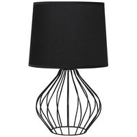 Simple Designs 19 3/4"H Black Metal Accent Table Lamp with Black Shade