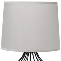 Simple Designs 19 3/4"H Black Metal Accent Table Lamp with Gray Shade
