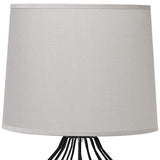 Simple Designs 19 3/4"H Black Metal Accent Table Lamp with Gray Shade
