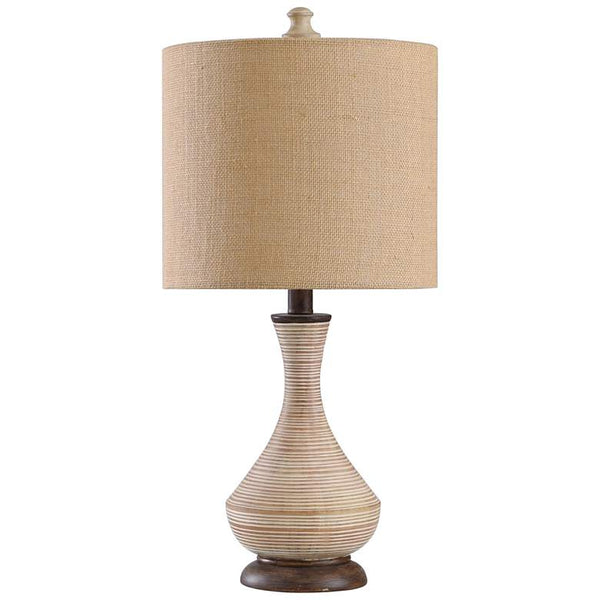 Pamela Table Lamp - Natural Gray - Burlap