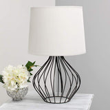 Simple Designs 19 3/4" High Black Metal Accent Table Lamp