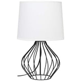 Simple Designs 19 3/4" High Black Metal Accent Table Lamp