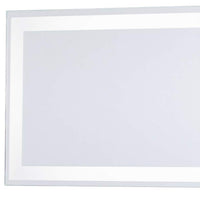 White 24" x 6 3/4" Rectangular LED Backlit Wall Mirror