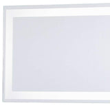 White 24" x 6 3/4" Rectangular LED Backlit Wall Mirror