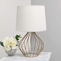 Simple Designs 19 3/4" High Copper Metal Accent Table Lamp