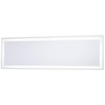 White 24" x 6 3/4" Rectangular LED Backlit Wall Mirror