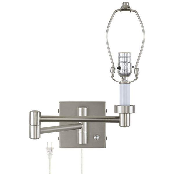 20 1/2" Brushed Nickel Plug-In Swing Arm Wall Lamp Base