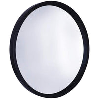 Northwood Black 30" Round Wooden Wall Mirror