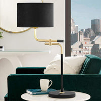 Lite Source Crisanta Black w/ Antique Brass Metal Table Lamp