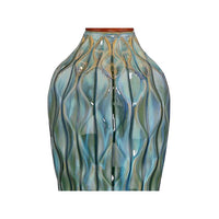 Mid-Century Modern Blue Ceramic Table Lamp