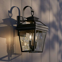 Stratton Street 16 1/2" High Black Outdoor Wall Light