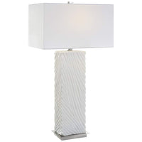 Pillar White Marble Table Lamp