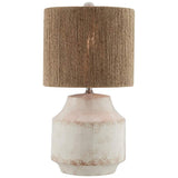 Lite Source Donnie Rusted White Ceramic Table Lamp