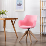 22inch Wide Oak Wood Swivel Elegant Dining Chair - N/A